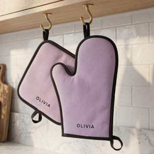 Set De Manoplas Pastel Lavanda Personalizado 