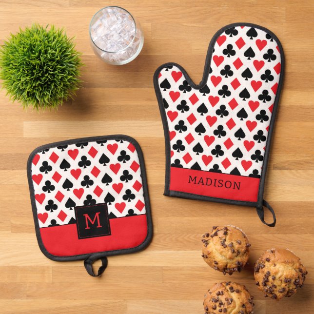 Set De Manoplas Patrón 2 de baraja de tarjetas (De arriba hacia abajo)