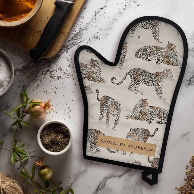 Set De Manoplas Patrón de animales salvajes del leopardo de la jun (Subido por el creador)