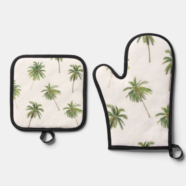 Set De Manoplas Patrón de árbol de palma (Anverso)