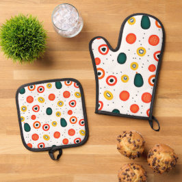 Set De Manoplas Patrón de círculo de puntos de reproducción