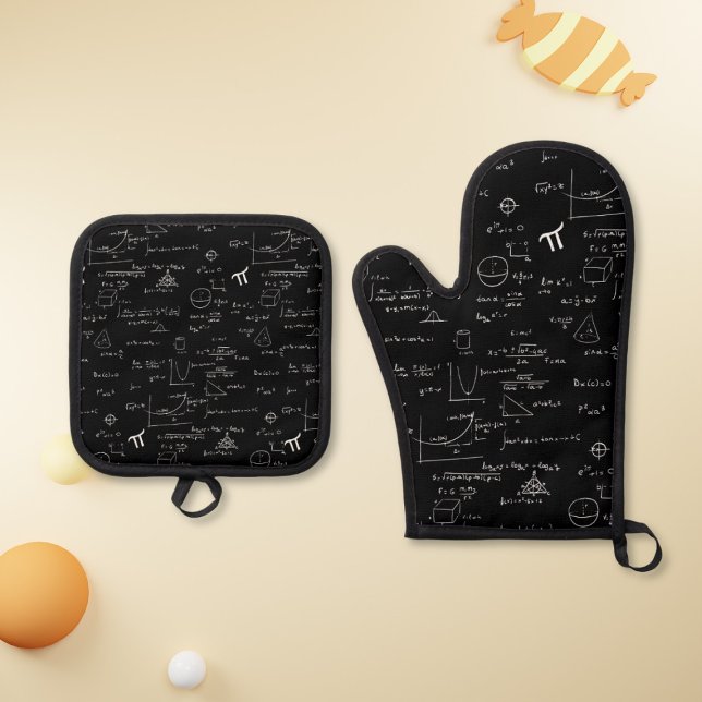 Set De Manoplas Patrón de ecuaciones de fórmulas matemáticas en bl (Subido por el creador)