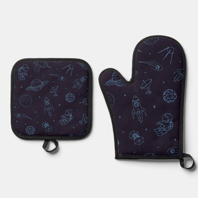 Set De Manoplas Patrón de espacio (Anverso)