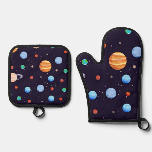 Set De Manoplas Patrón de espacio (Anverso)