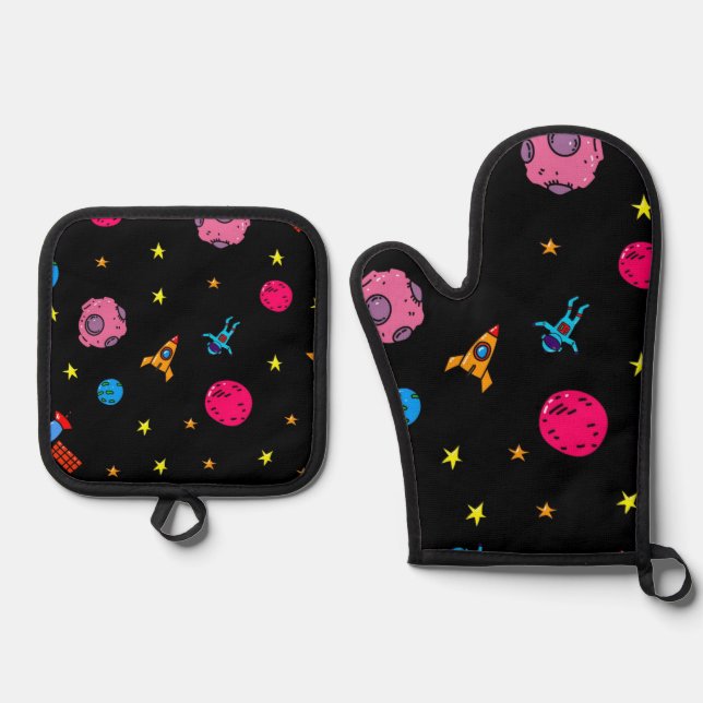 Set De Manoplas Patrón de espacio (Anverso)
