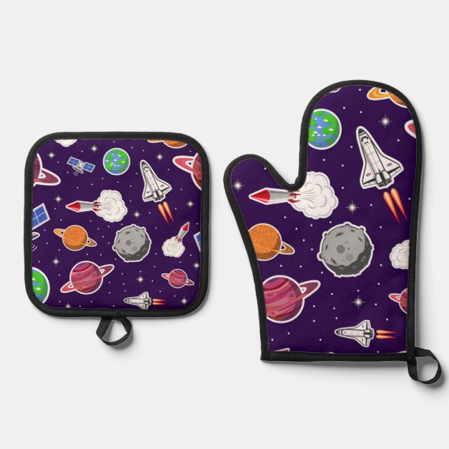 Set De Manoplas Patrón de espacio (Anverso)