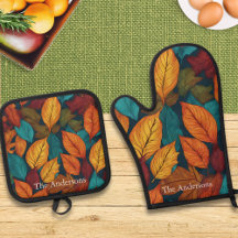 Patrón de hojas colores de otoño