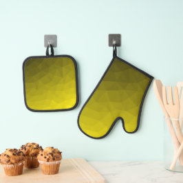 Set De Manoplas Patrón de malla geométrica con gradiente ombre osc