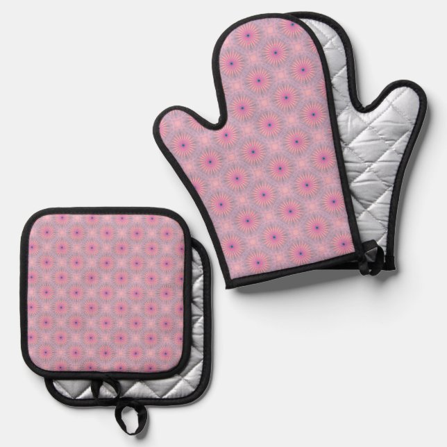 Set De Manoplas Patrón de Mandala (Anverso/Reverso)