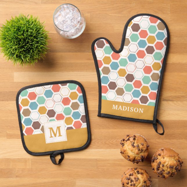 Set De Manoplas Patrón de módulo de cueva de abee (De arriba hacia abajo)