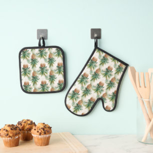 Set De Manoplas Patrón de piñas