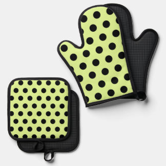 Set De Manoplas Patrón de polkadots retro