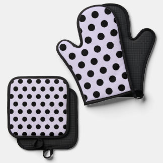 Set De Manoplas Patrón de polkadots retro