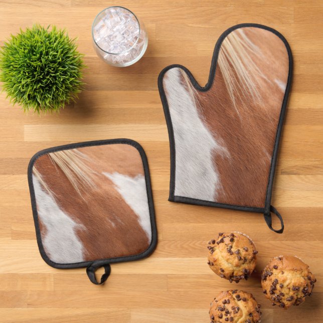 SET DE MANOPLAS PATRÓN DE RECUBRIMIENTO DE CABALLO DE CABALLO (De arriba hacia abajo)