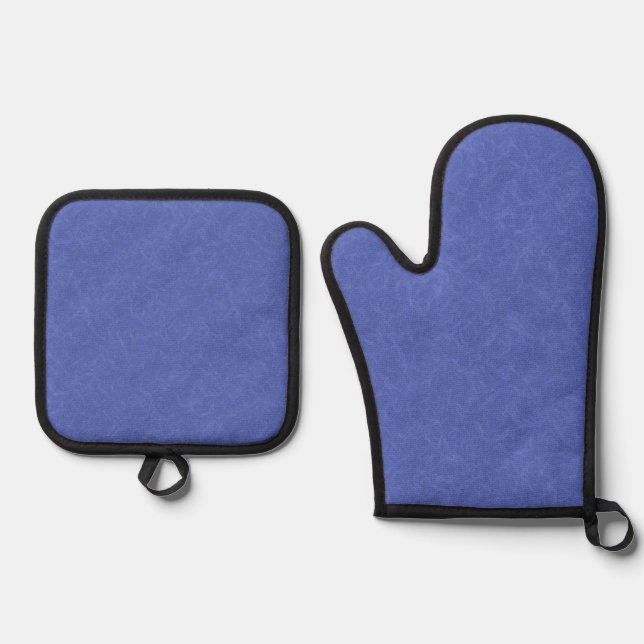 Set De Manoplas Patrón de textura azul con nube arremolinada (Anverso)