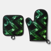 Patrón de Zag de Zig verde brillante