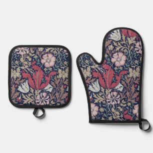 Set De Manoplas Patrón floral, William Morris