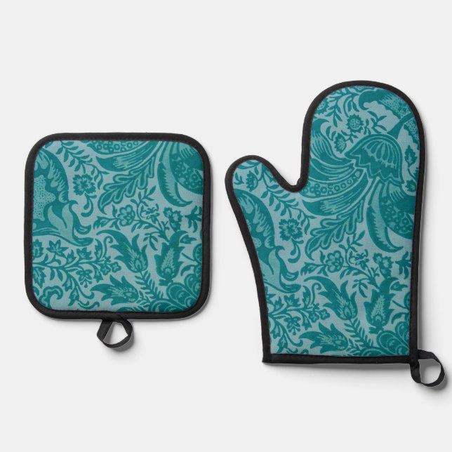 Set De Manoplas Patrón Indio, William Morris (Anverso)