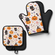 Patrón Kawaii de Halloween con Calabazas Adorables