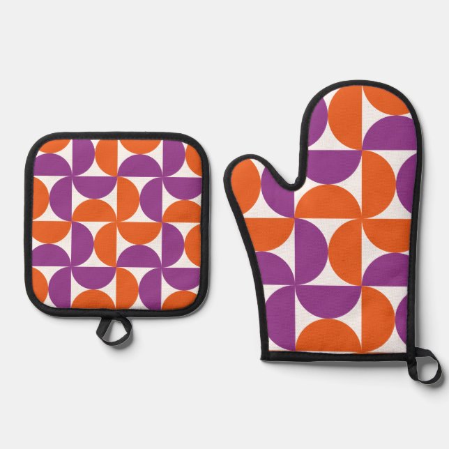 Set De Manoplas Patrón Moderno de Mediados de Siglo (Anverso)