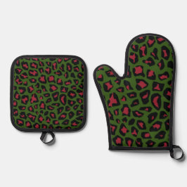 Set De Manoplas Patrón sin foco de leopardo