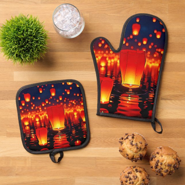 Set De Manoplas Patrones flotantes de esperanza de diseño (De arriba hacia abajo)
