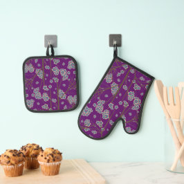 Set De Manoplas Peculiar Branches Amethyst