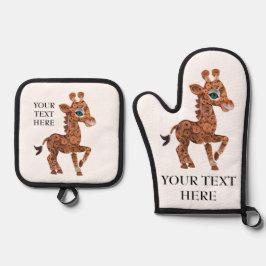 Set De Manoplas Personaliza el texto y la foto de un niño pequeño