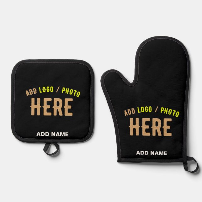 SET DE MANOPLAS PERSONALIZABLE MODERNO ESTILO NEGRO VERIFICADO MAR (Anverso)