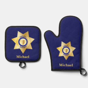Set De Manoplas Personalización de la tarjeta del alguacil Gold St