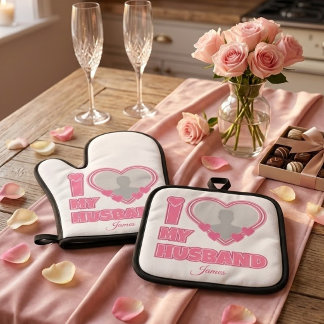 Set De Manoplas Personalizado Amo a mi esposo – Agregar foto y nom