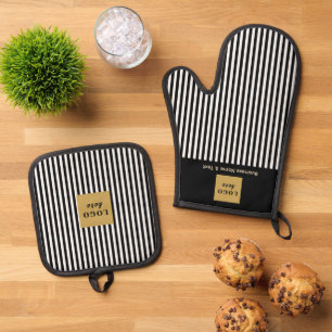 Set De Manoplas Personalizado Banda negra y blanca