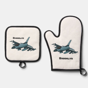 Set De Manoplas Personalizado de avión de combate militar