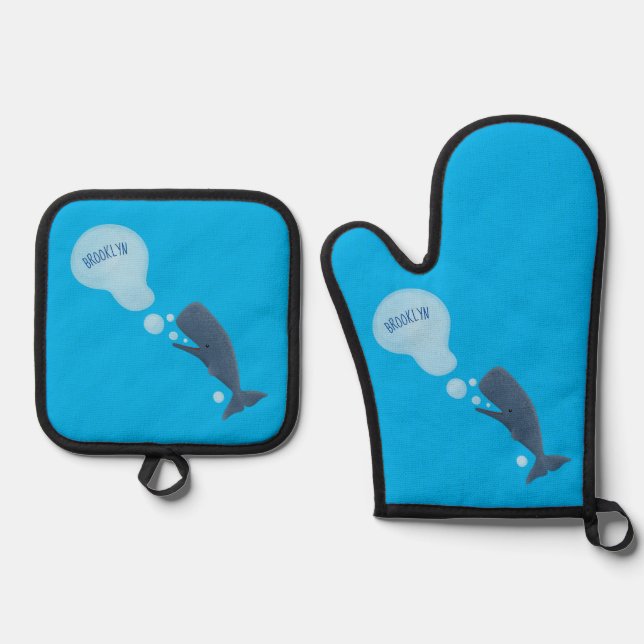 Set De Manoplas Personalizado de burbujas de esperma de esperma (Anverso)