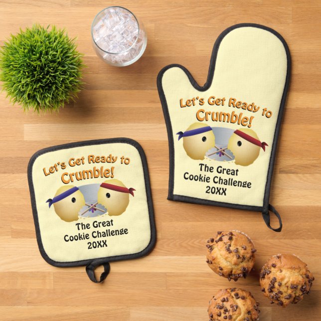 Set De Manoplas Personalizado de Competencia de Cocina (De arriba hacia abajo)