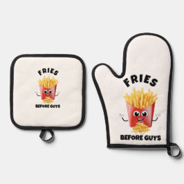 Set De Manoplas Personalizado De Fries Franceses Cuidados Hoodie &