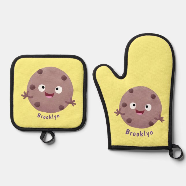 Set De Manoplas Personalizado de galleta de chocolate inteligente (Anverso)