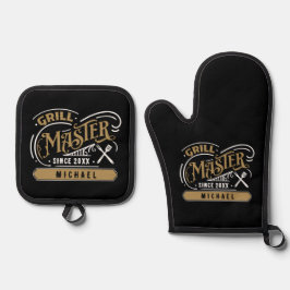 Set De Manoplas Personalizado de Grill Master