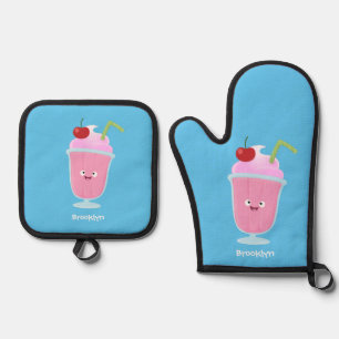Set De Manoplas Personalizado de helados de fresa de fresa