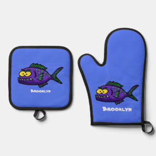 Set De Manoplas Personalizado de pescado piraña