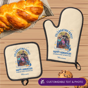 Set De Manoplas Personalizado Foto REUNIÓN DE LA FAMILIA HANUKKAH