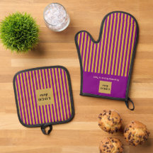 Personalizado Purple & Gold Stripe