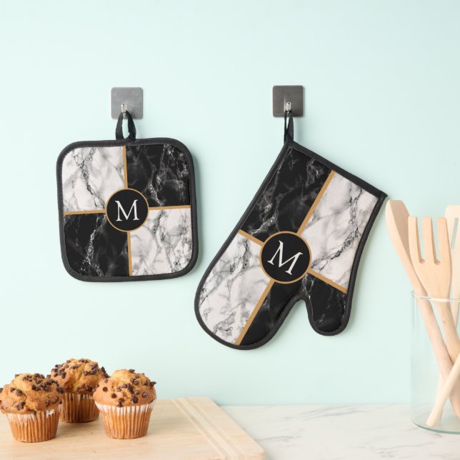 Set De Manoplas Personalizado tu carta Marble negro de verificació (Insitu (colgante))