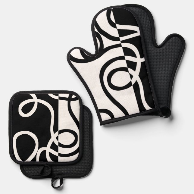 Set De Manoplas Persuasión lineal I: Resumen en blanco y negro (Anverso/Reverso)