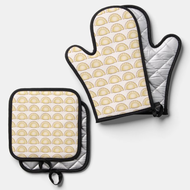 Set De Manoplas Pierogi Oven Mitts (Anverso/Reverso)