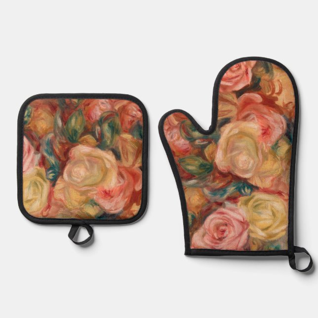 Set De Manoplas Pierre-Auguste Renoir - Rosas (Anverso)