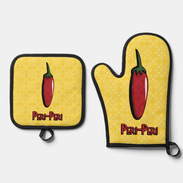 Set De Manoplas Pimiento Chili Peri-Peri (Anverso)