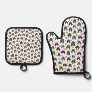 Set De Manoplas Pingüinos de Invierno