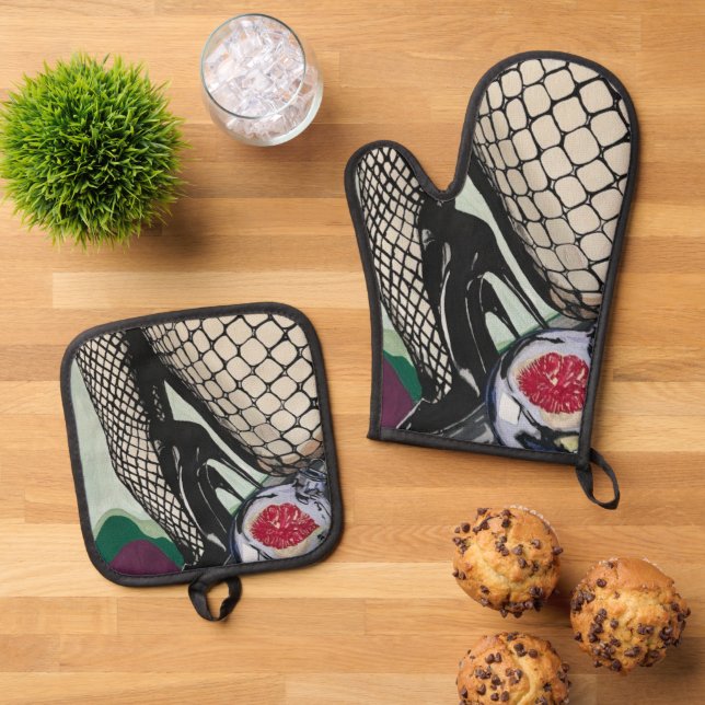 Set De Manoplas Pintura de 'pescadores festivos' (De arriba hacia abajo)