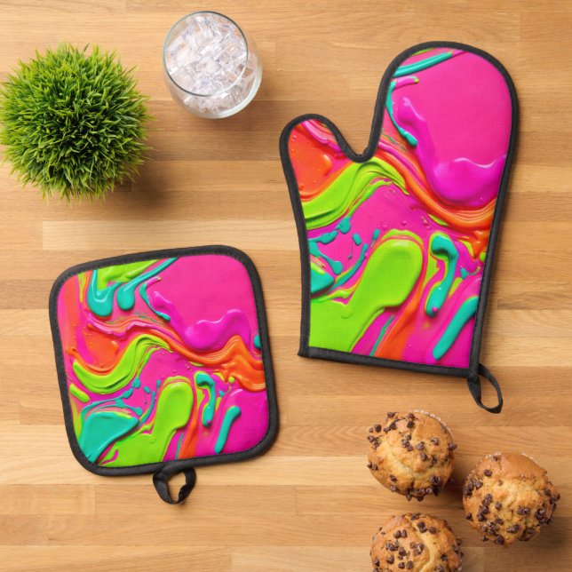 Set De Manoplas Pintura líquida vibrante (De arriba hacia abajo)